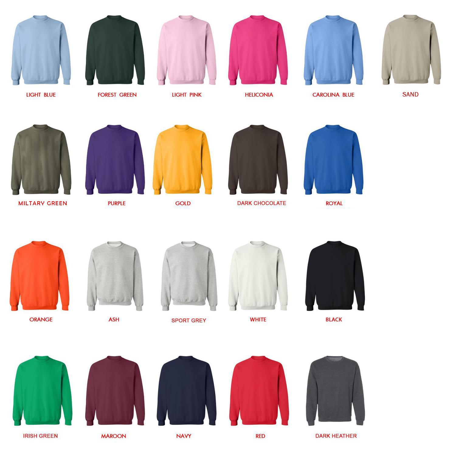 sweatshirt color chart - Takopi Store