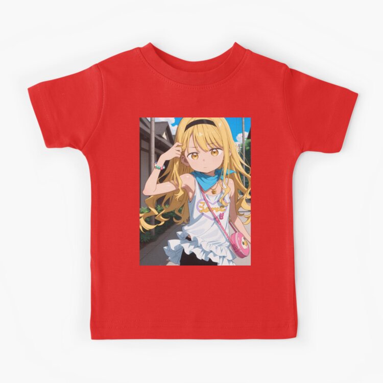 Marina Kirarazaka: Cute Urban Waifu Kids T-shirt - Image 6