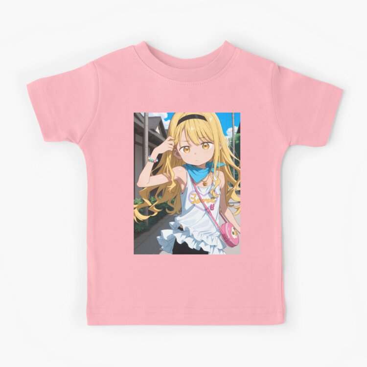 Marina Kirarazaka: Cute Urban Waifu Kids T-shirt - Image 2
