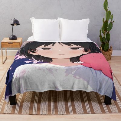 Shizuka Kuze Takopi Original Sin Girl Sakura Night Throw Blanket