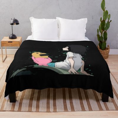 Shizuka Kuze Sitting Takopi's Original Sin Throw Blanket