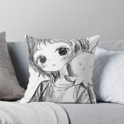 Takopi's Original Sin Black And White Art Throw Pillow