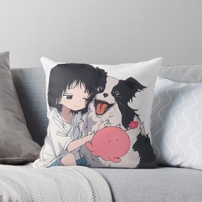 Shizuka Kuze With Her Pet Takopi's Original Sin Throw Pillow