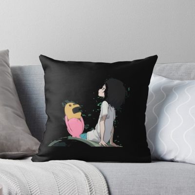 Shizuka Kuze Sitting Takopi's Original Sin Throw Pillow