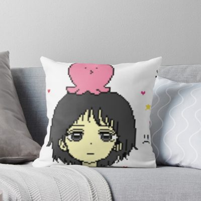 Shizuka Kuze With Takopi Throw Pillow