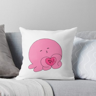 Takopi Holding A Heart Takopi's Original Sin Throw Pillow